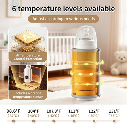 Portable Smart Baby Bottle AI Warmer