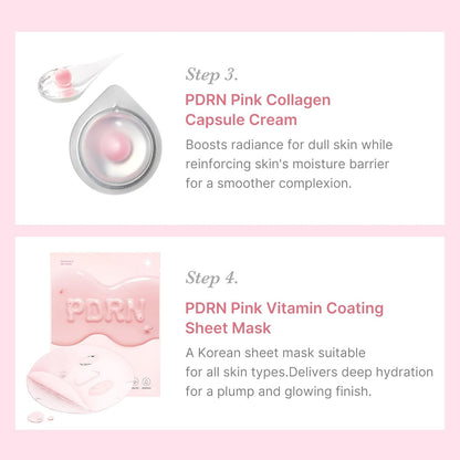 Medicube Salmon DNA PDRN Trial Kit | Glass Glow Mini Skincare Set with Toner, Se